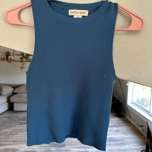 Happily Grey Women's Sleeveless Blue Tank Top